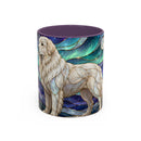 Aurora Peaks Great Pyrenees Stained Glass Style Mug