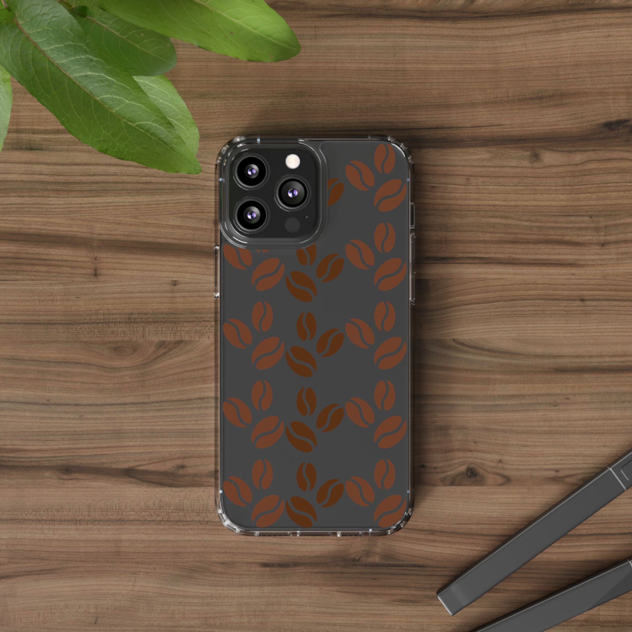 Coffee Beans Clear Phone Case