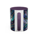 Teal Galaxy Staffy Stained Glass Style Mug