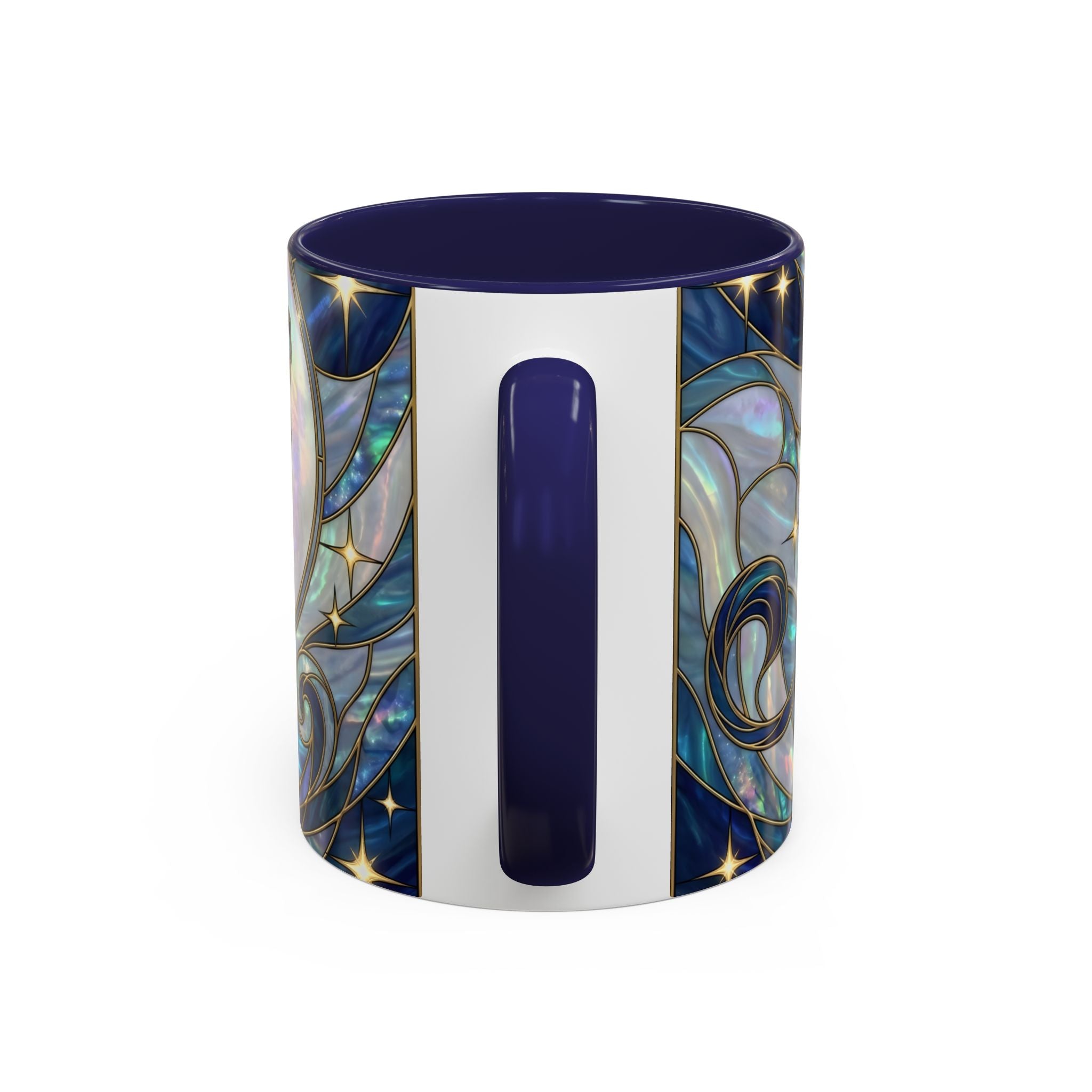 Sapphire Lion Stained Glass Style Mug