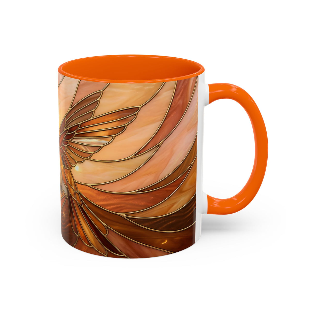 Honey Glow Hummingbird Stained Glass Style Mug