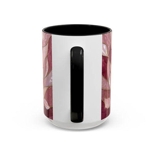 Pink Blossom Hummingbird Stained Glass Style Mug