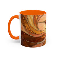 Honey Glow Hummingbird Stained Glass Style Mug