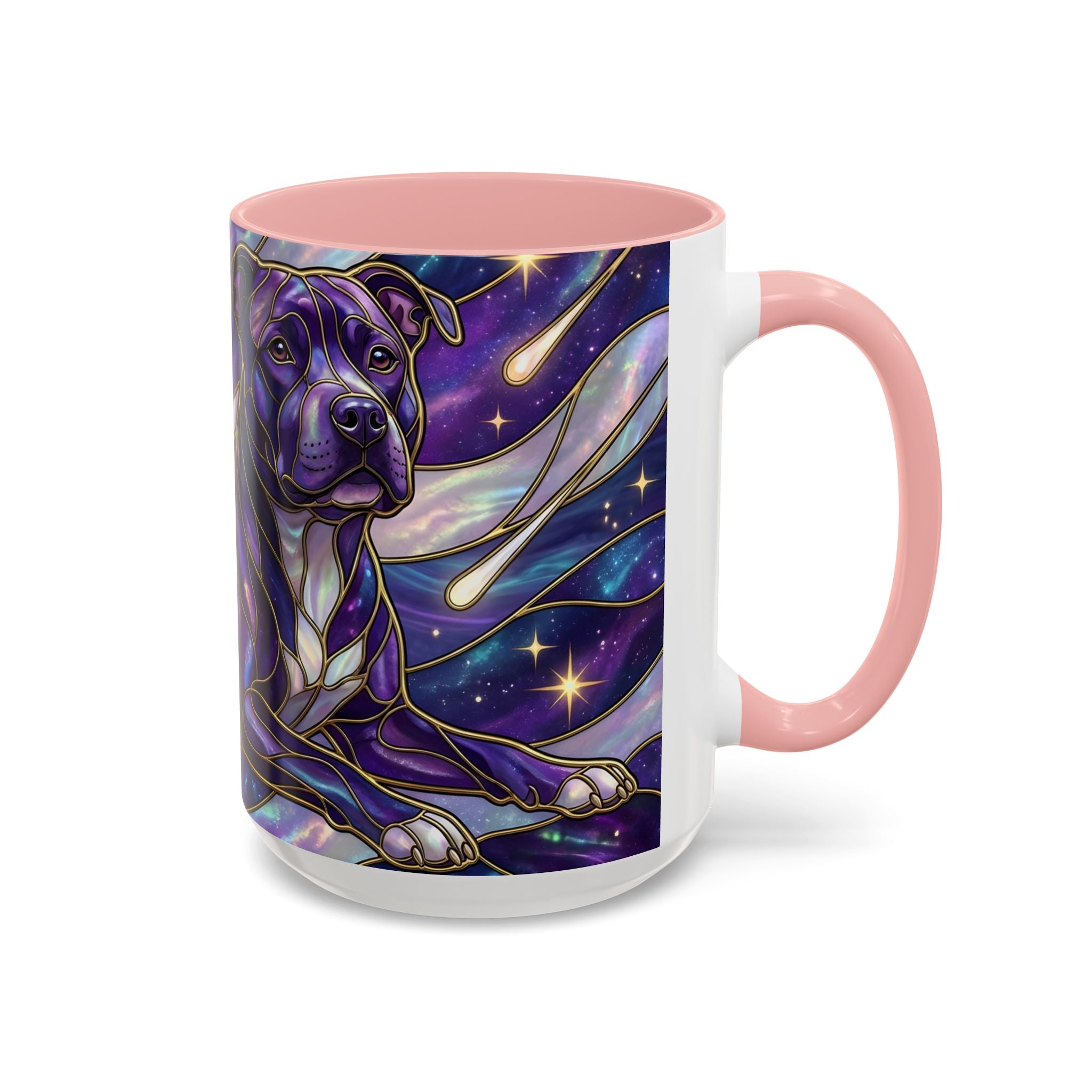 Cosmic Glow Staffy Stained Glass Style Mug