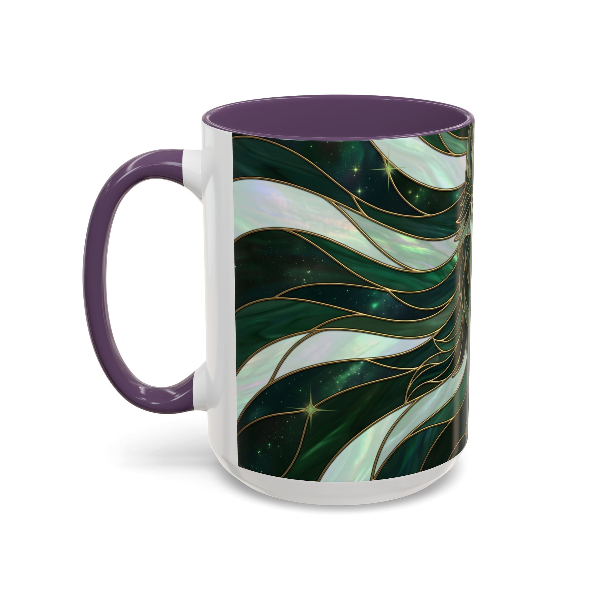 Jade Wolf Stained Glass Style Mug