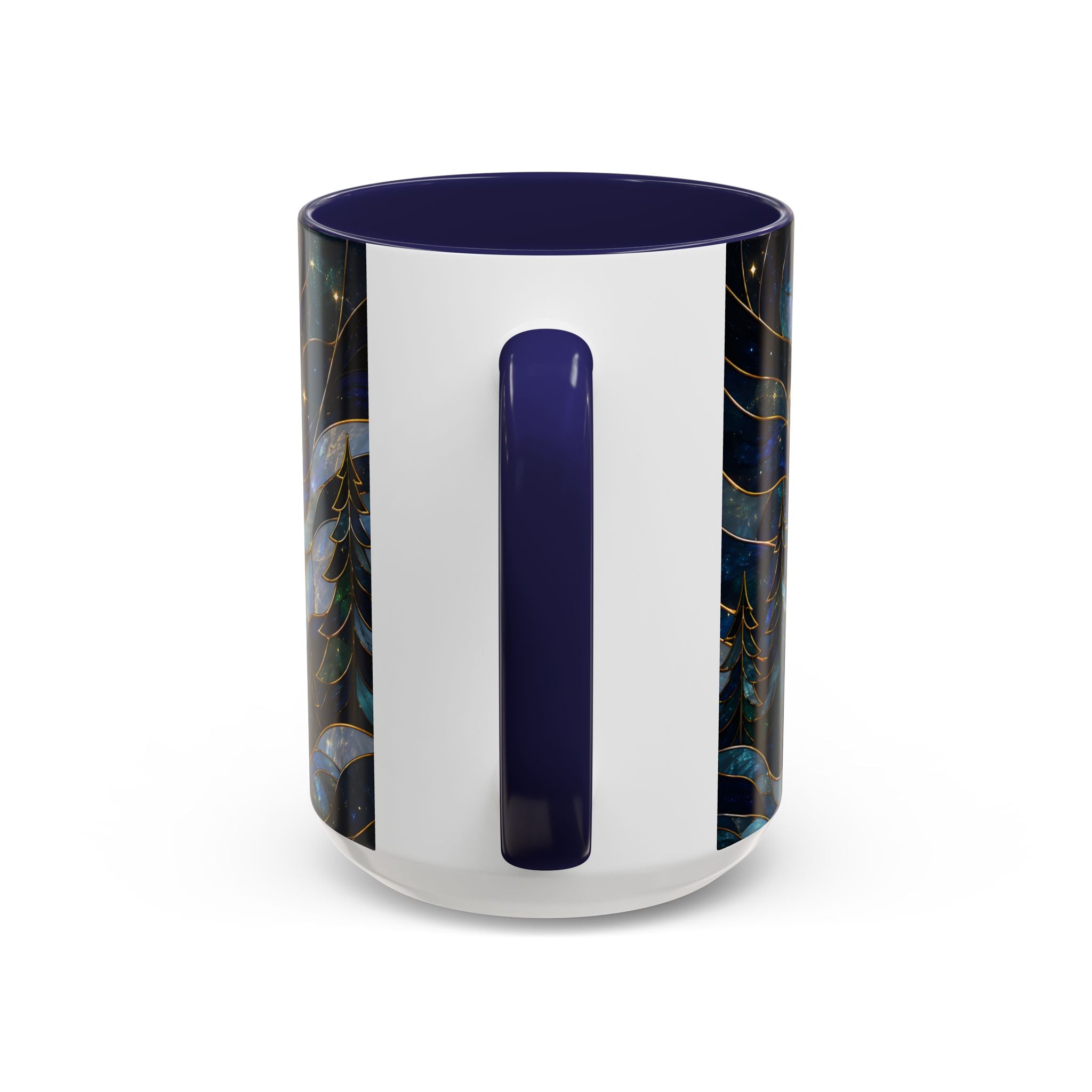Moonlit Howl Wolf Stained Glass Style Mug