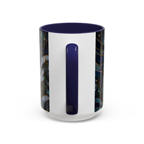 Moonlit Howl Wolf Stained Glass Style Mug