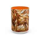 Amber Lion Stained Glass Style Mug