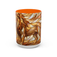 Amber Lion Stained Glass Style Mug