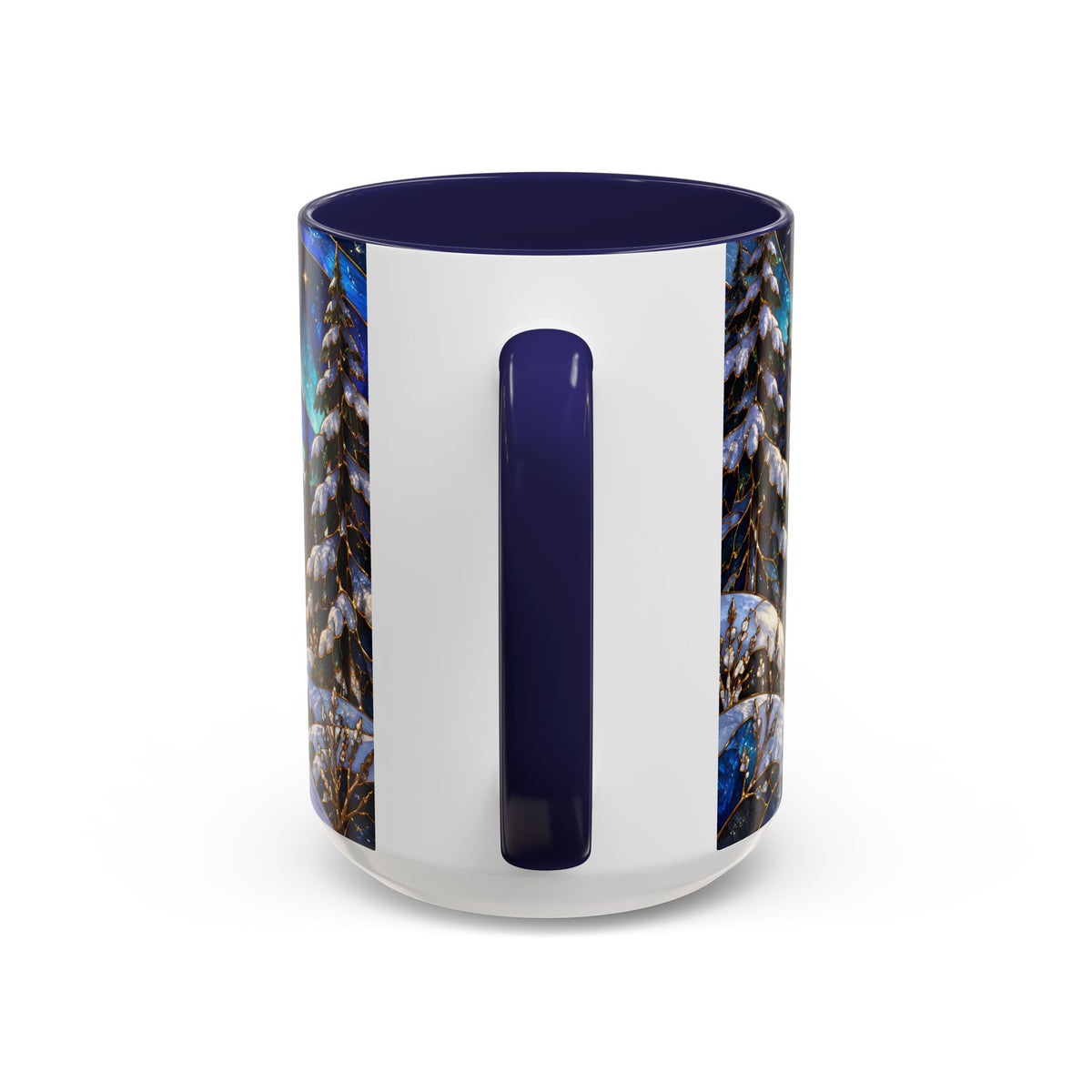 Aurora Lake Wolf Stained Glass Style Mug