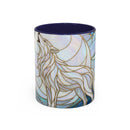 Pearl White Wolf Stained Glass Style Mug