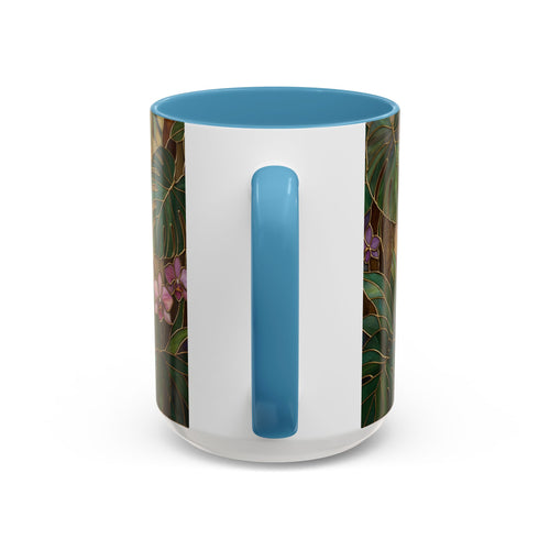 Tropical Hummingbird Stained Glass Style Mug