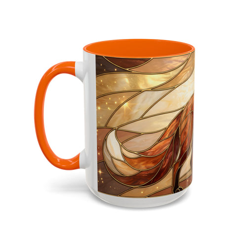 Honey Light Fox Stained Glass Style Mug