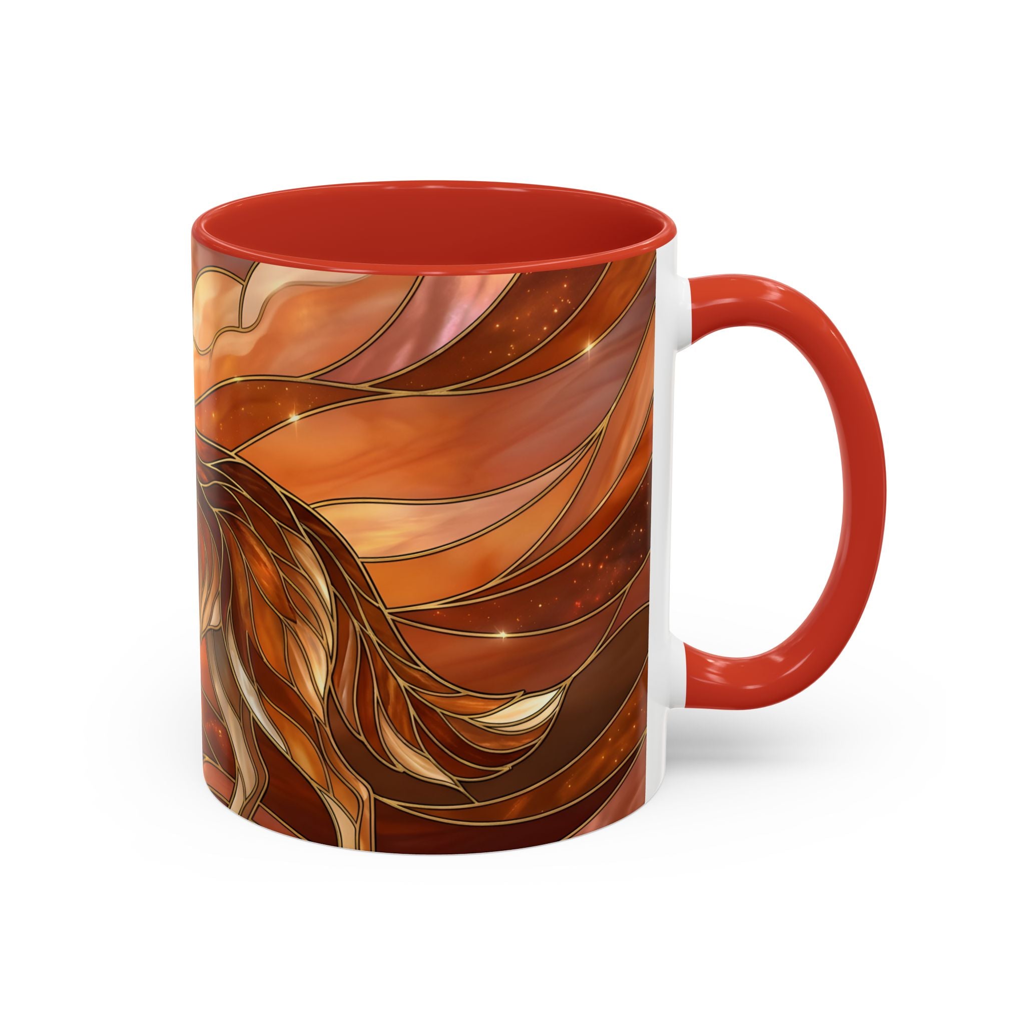 Amber Wolf Stained Glass Style Mug