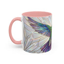 Rainbow Hummingbird Stained Glass Style Mug