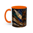 Warm Glow Rottweiler Stained Glass Style Mug