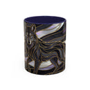 Obsidian Wolf Stained Glass Style Mug