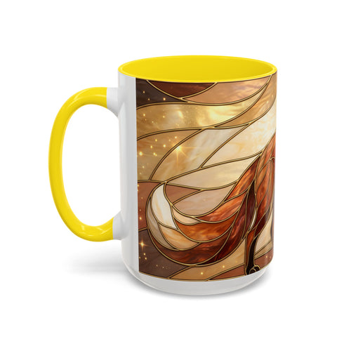 Honey Light Fox Stained Glass Style Mug