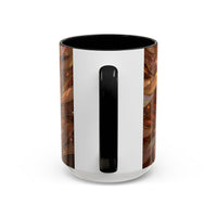 Amber Bulldog Stained Glass Style Mug