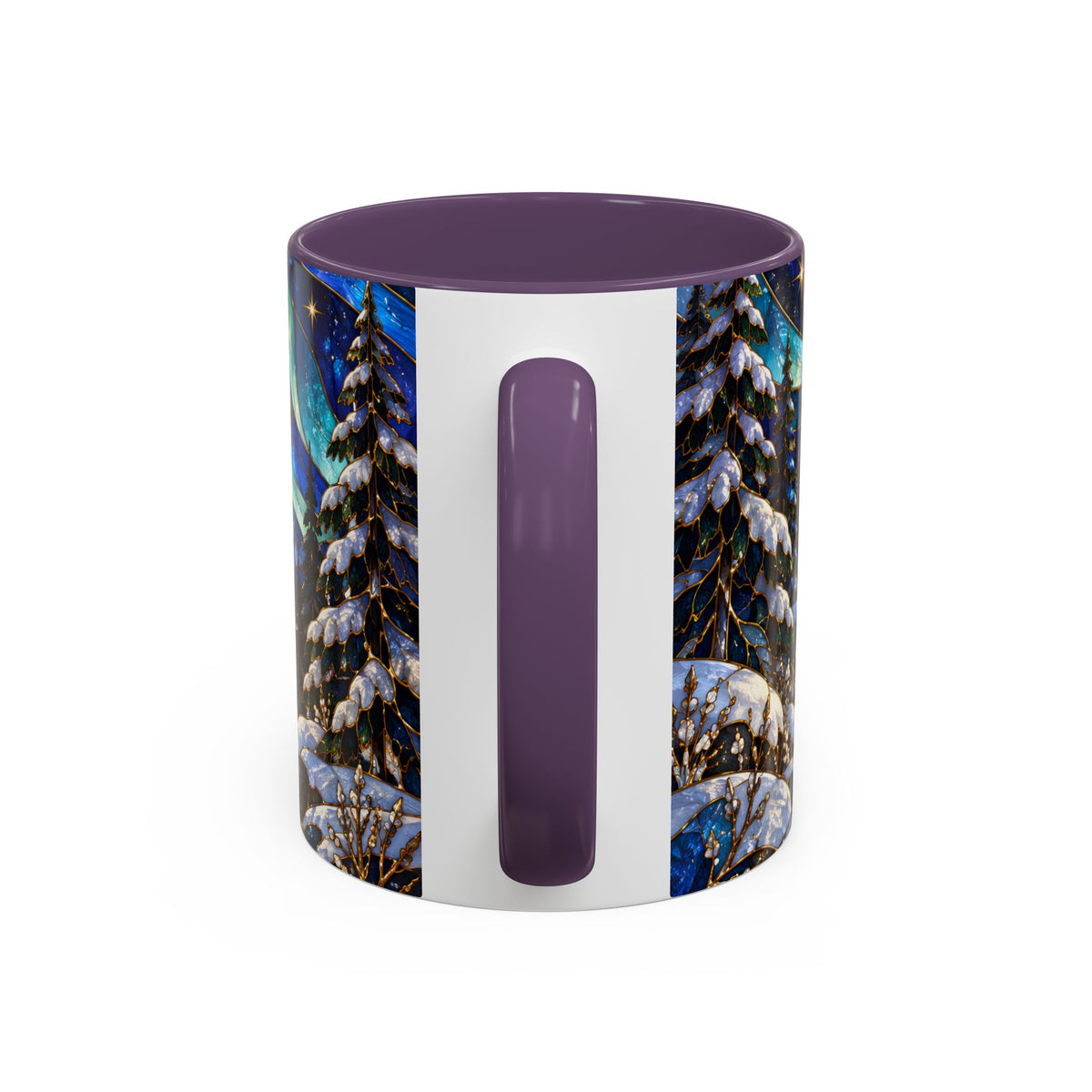 Aurora Lake Wolf Stained Glass Style Mug
