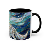 Moonlit Wolf Stained Glass Style Mug