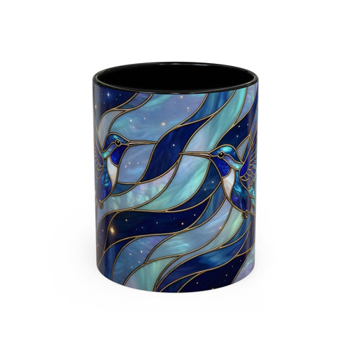 Midnight Hummingbird Stained Glass Style Mug