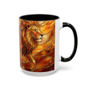 Wildfire Lion Stained Glass Mug