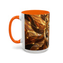 Amber Tiger Stained Glass Style Mug
