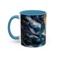 Moonlit Howl Wolf Stained Glass Style Mug