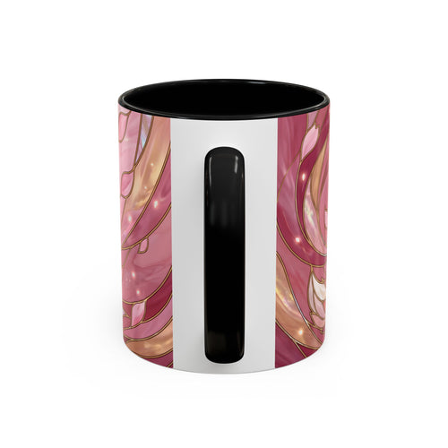 Rose Glow Fox Stained Glass Style Mug