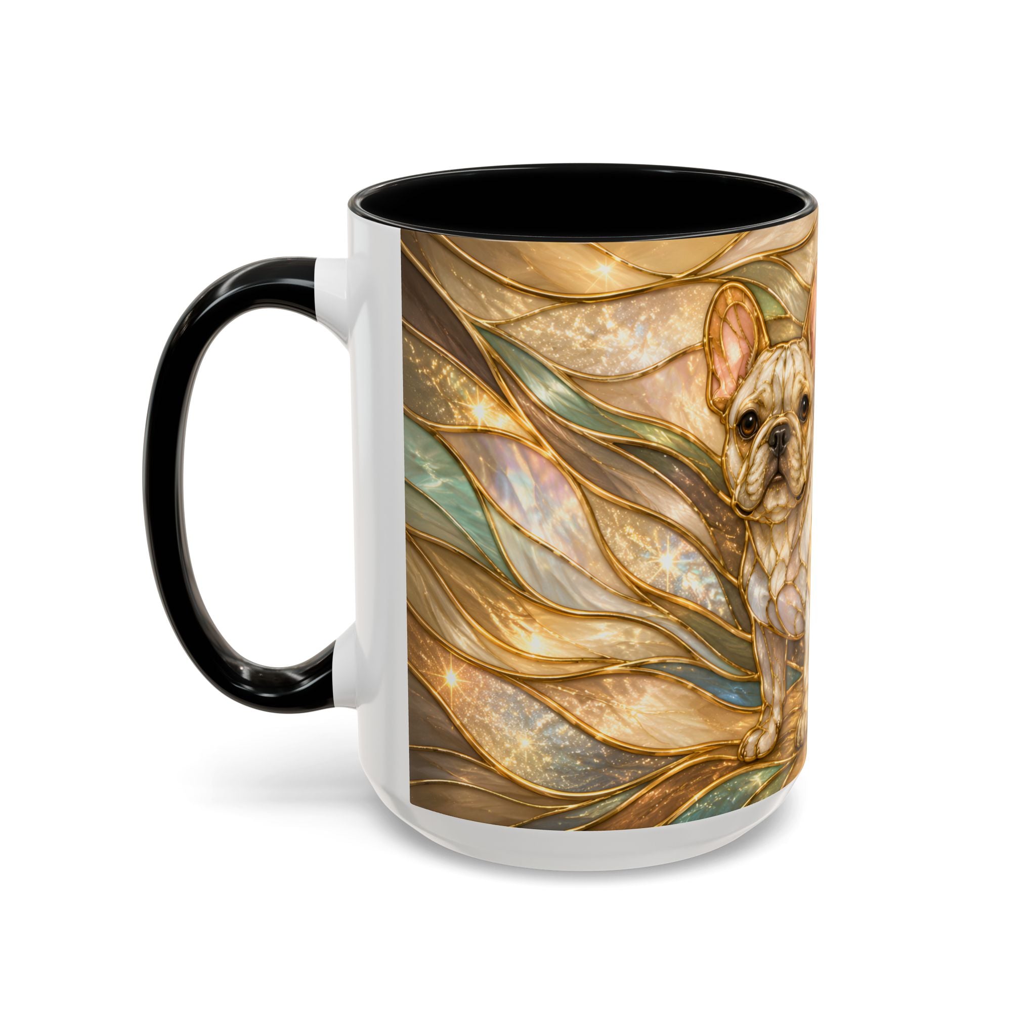 Golden Glow French Bulldog Stained Glass Style Mug