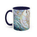 Pearl White Wolf Stained Glass Style Mug