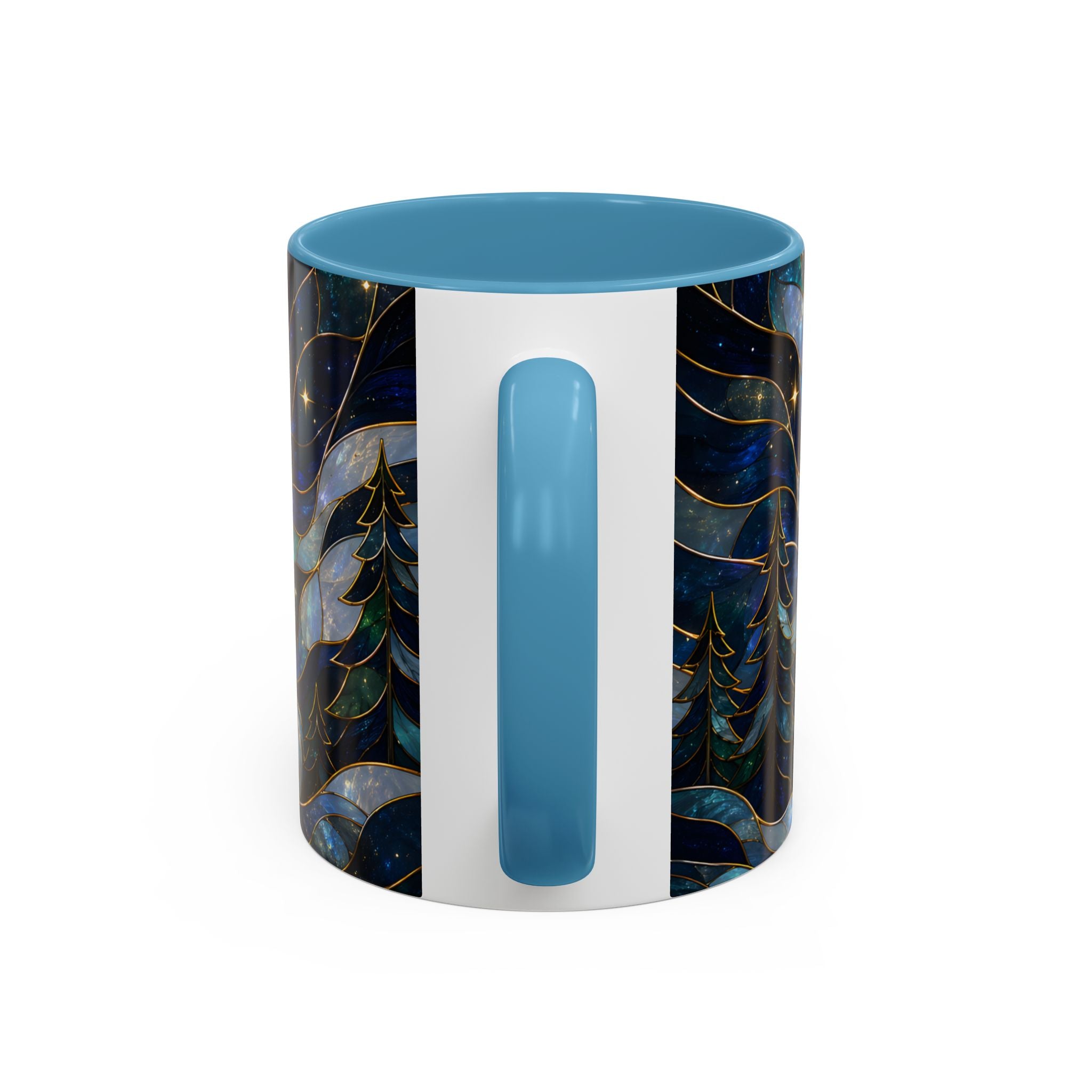 Moonlit Howl Wolf Stained Glass Style Mug