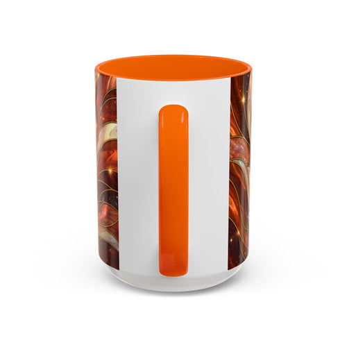 Ruby Glow Fox Stained Glass Style Mug