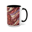 Rose Gold Wolf Stained Glass Style Mug