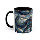 Sapphire Wolf Stained Glass Style Mug
