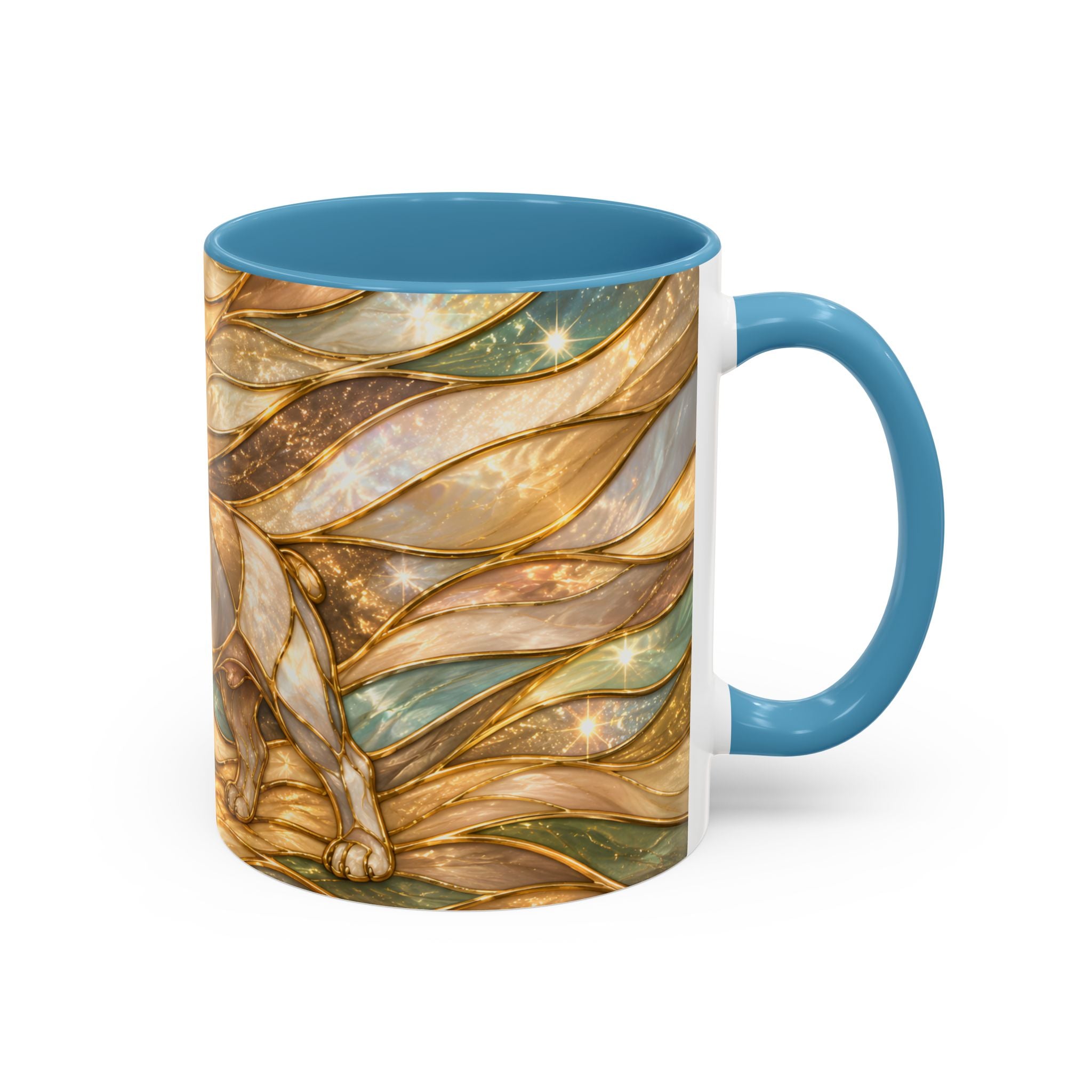 Golden Glow French Bulldog Stained Glass Style Mug