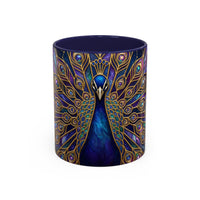 Celestial Peacock Stained Glass Style Mug