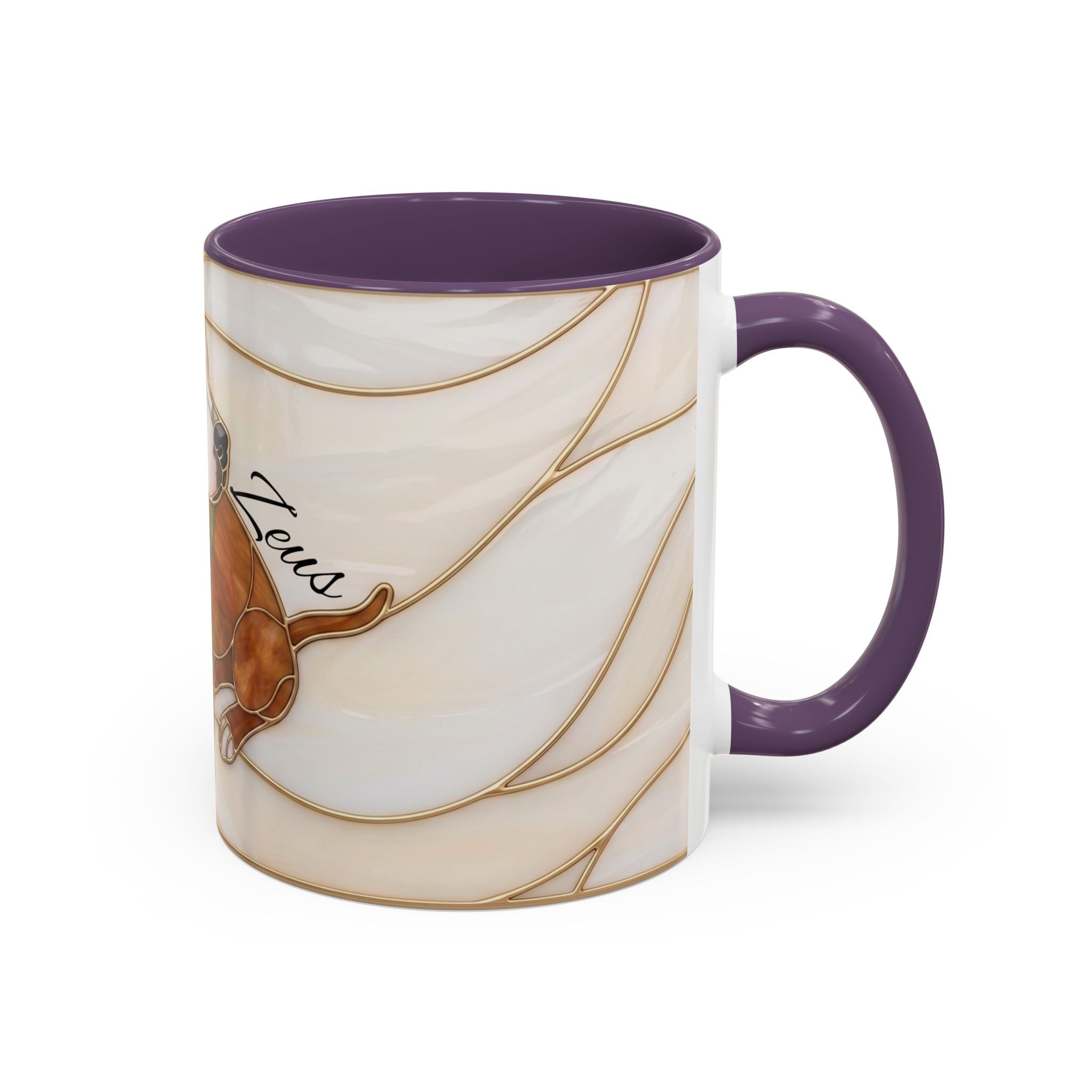Custom Dog Portrait Stained Glass Style Mug