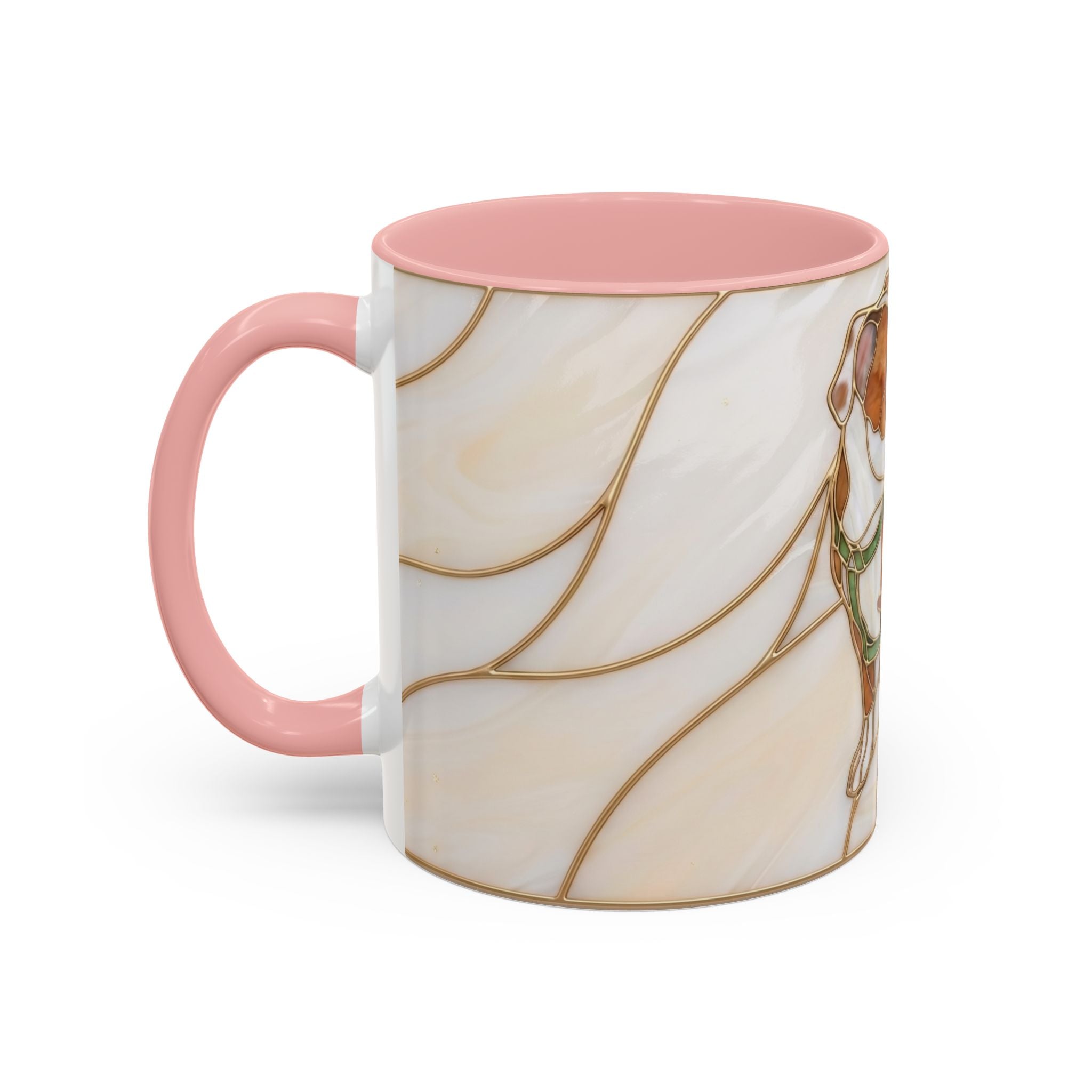 Custom Dog Portrait Stained Glass Style Mug