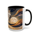 Nightscape Wolf Moon Stained Glass Style Mug