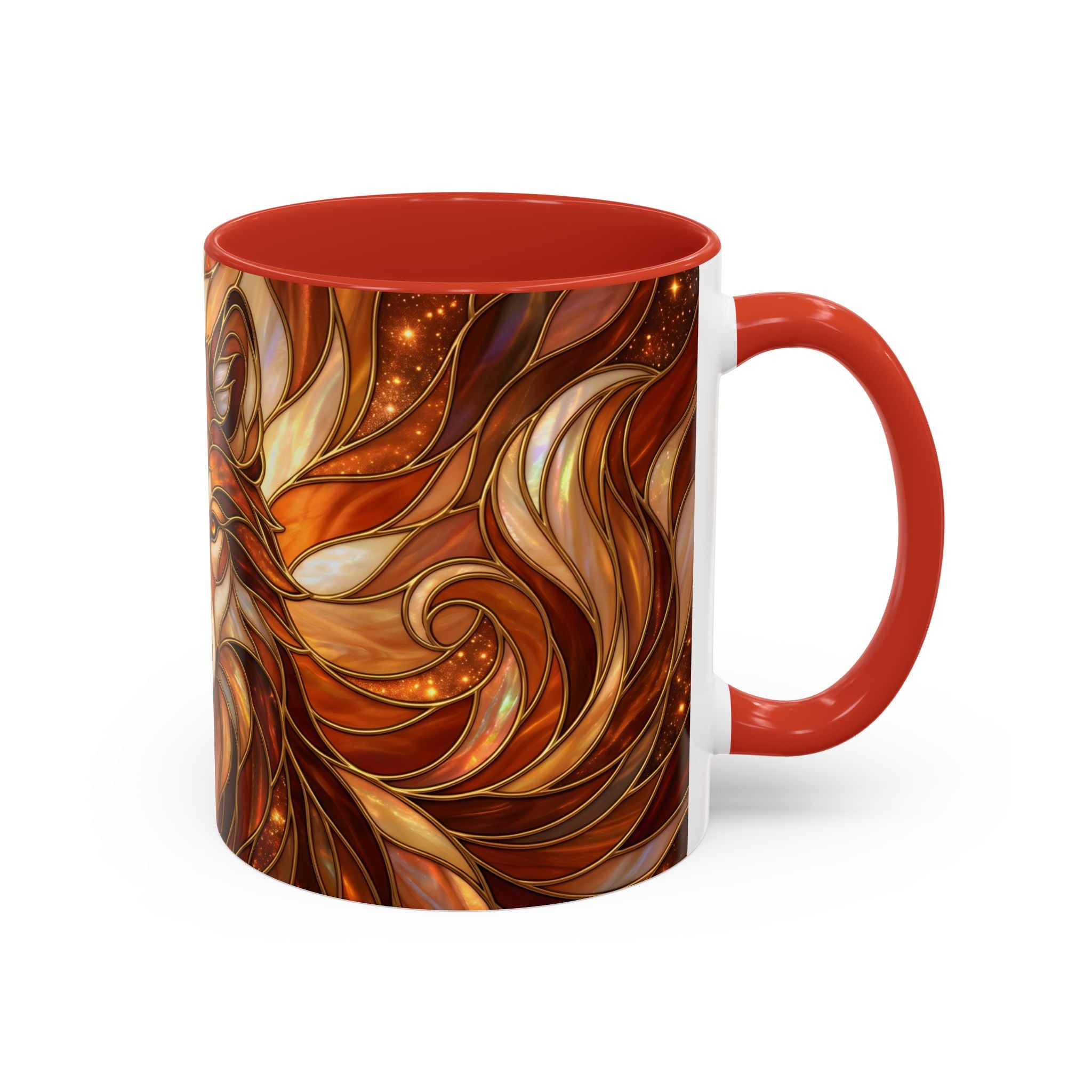 Ember Wolf Stained Glass Style Mug