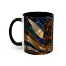 Warm Glow Rottweiler Stained Glass Style Mug
