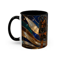 Warm Glow Rottweiler Stained Glass Style Mug