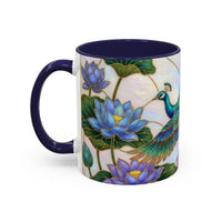 Flying Peacock Stained Glass Style Mug