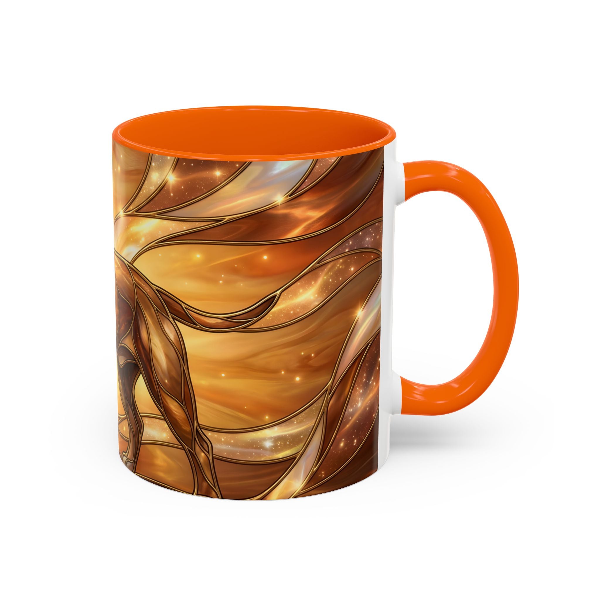 Amber Glow Staffy Stained Glass Style Mug