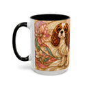 Blossom Cavalier King Charles Spaniel Stained Glass Style Mug