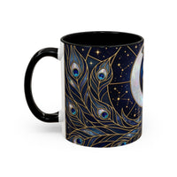 Moonlit Peacock Stained Glass Style Mug
