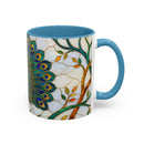 Elegant Peacock Stained Glass Style Mug