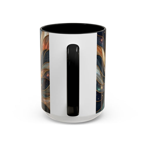 Celestial Night Fox Stained Glass Style Mug
